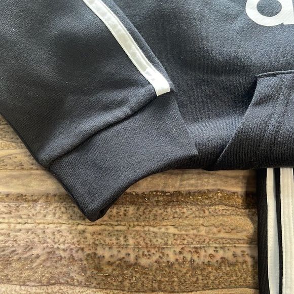 Adidas Little Boys Zip Front Essential Fleece Hoodie and Jogger - Picture 4 of 16